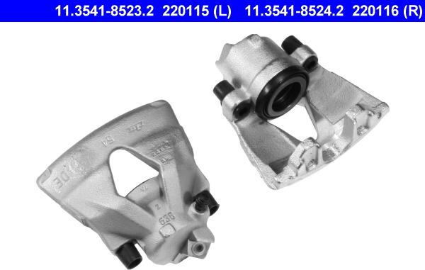 ATE 11.3541-8524.2 - Brake Caliper www.autospares.lv