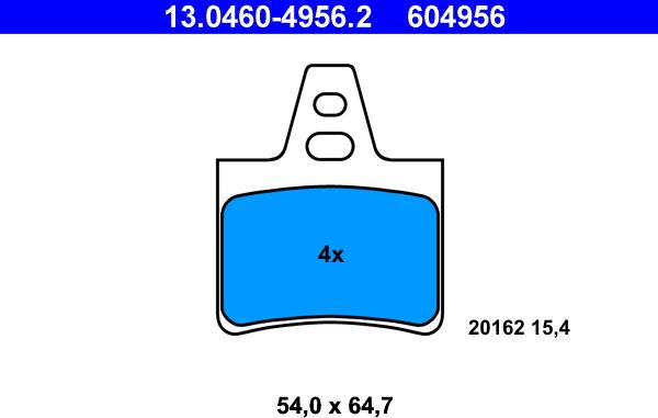 ATE 13.0460-4956.2 - Bremžu uzliku kompl., Disku bremzes www.autospares.lv