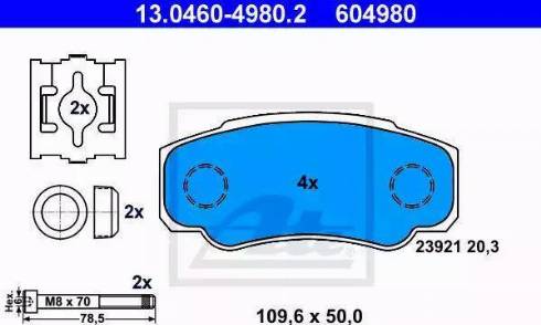 Alpha Brakes HKT-CT-009 - Brake Pad Set, disc brake www.autospares.lv