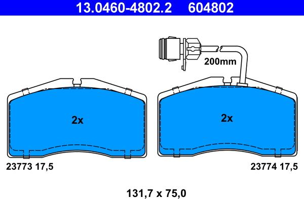 ATE 13.0460-4802.2 - Bremžu uzliku kompl., Disku bremzes www.autospares.lv