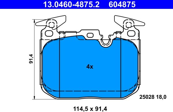 ATE 13.0460-4875.2 - Bremžu uzliku kompl., Disku bremzes www.autospares.lv