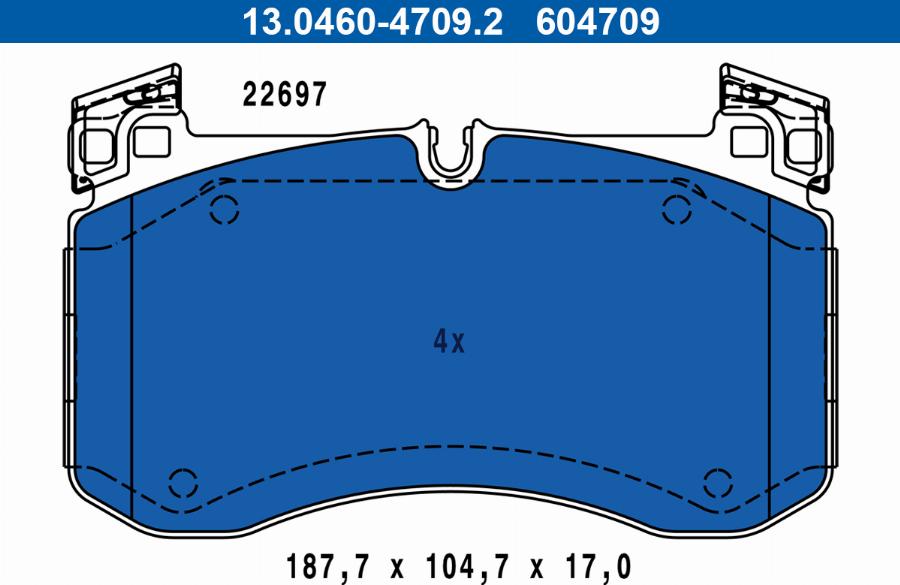 ATE 13.0460-4709.2 - Bremžu uzliku kompl., Disku bremzes www.autospares.lv