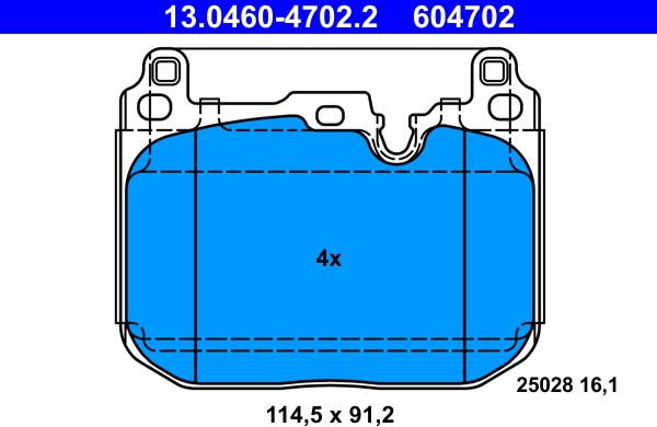 ATE 13.0460-4702.2 - Bremžu uzliku kompl., Disku bremzes www.autospares.lv