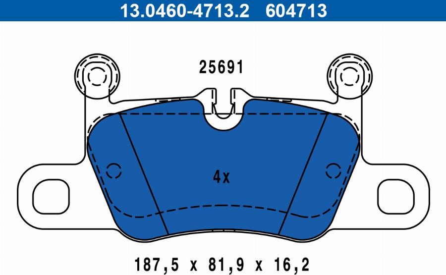 ATE 13.0460-4713.2 - Bremžu uzliku kompl., Disku bremzes www.autospares.lv