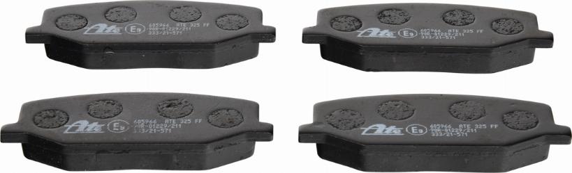 ATE 13.0460-5966.2 - Brake Pad Set, disc brake www.autospares.lv