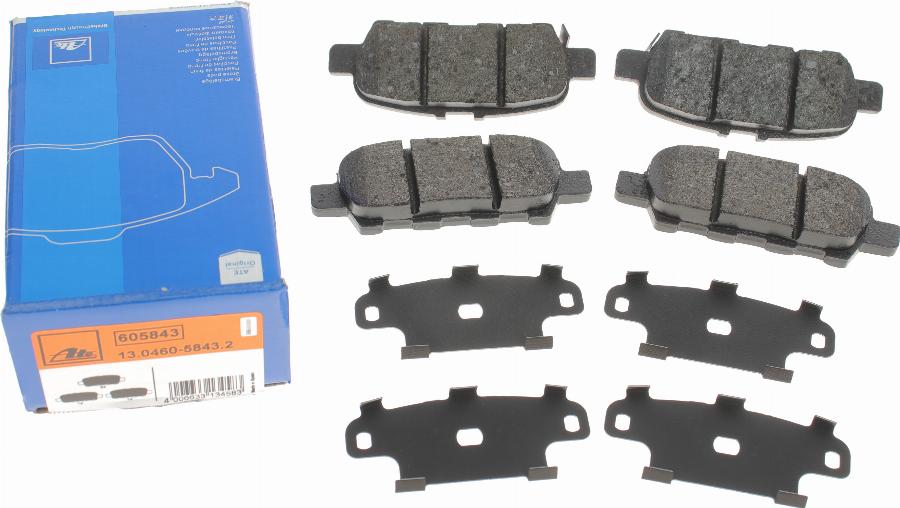 ATE 13.0460-5843.2 - Brake Pad Set, disc brake www.autospares.lv