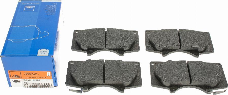 ATE 13.0460-5747.2 - Brake Pad Set, disc brake www.autospares.lv