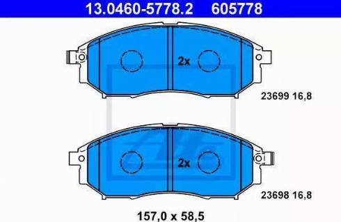 Alpha Brakes HKP-NS-078 - Bremžu uzliku kompl., Disku bremzes www.autospares.lv