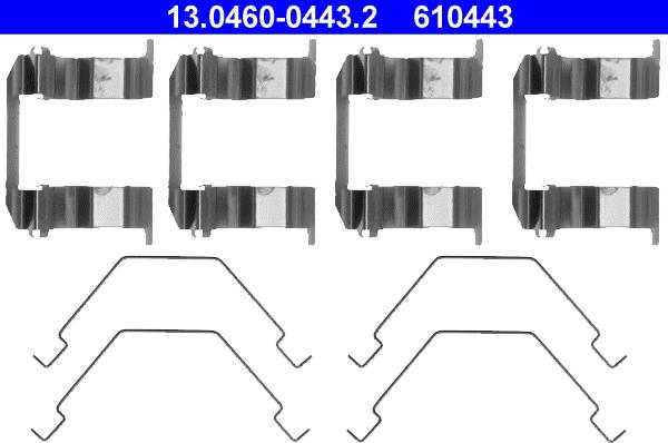 ATE 13.0460-0443.2 - Accessory Kit for disc brake Pads www.autospares.lv