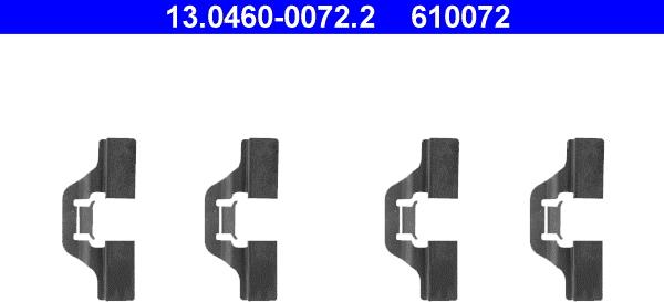 ATE 13.0460-0072.2 - Accessory Kit for disc brake Pads www.autospares.lv