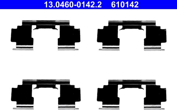 ATE 13.0460-0142.2 - Accessory Kit for disc brake Pads www.autospares.lv