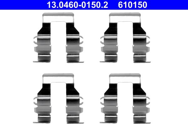 ATE 13.0460-0150.2 - Piederumu komplekts, Disku bremžu uzlikas www.autospares.lv