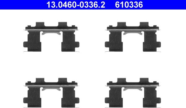 ATE 13.0460-0336.2 - Комплектующие для колодок дискового тормоза www.autospares.lv