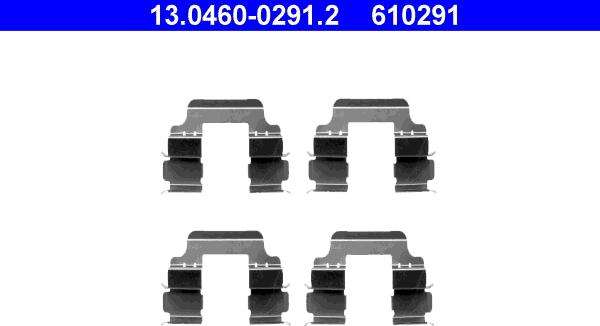 ATE 13.0460-0291.2 - Комплектующие для колодок дискового тормоза www.autospares.lv