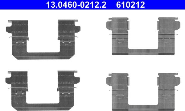 ATE 13.0460-0212.2 - Accessory Kit for disc brake Pads www.autospares.lv