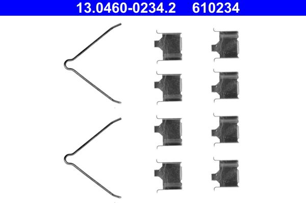 ATE 13.0460-0234.2 - Piederumu komplekts, Disku bremžu uzlikas www.autospares.lv