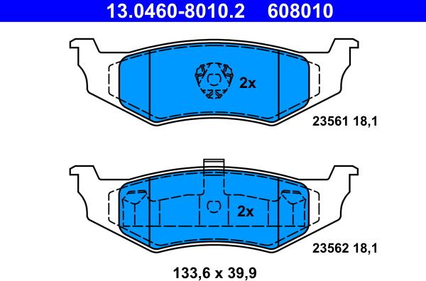 ATE 13.0460-8010.2 - Bremžu uzliku kompl., Disku bremzes www.autospares.lv