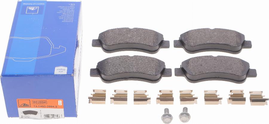 ATE 13.0460-3994.2 - Brake Pad Set, disc brake www.autospares.lv