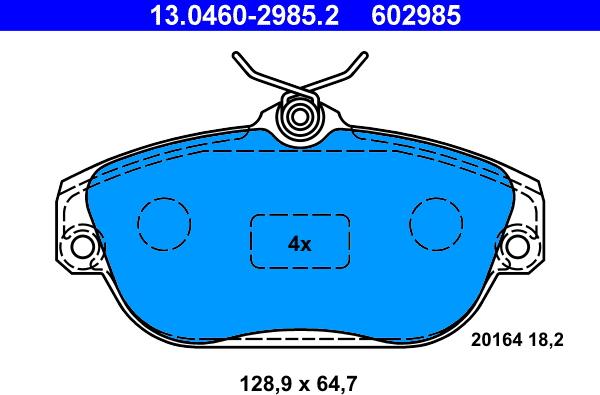 ATE 13.0460-2985.2 - Bremžu uzliku kompl., Disku bremzes www.autospares.lv