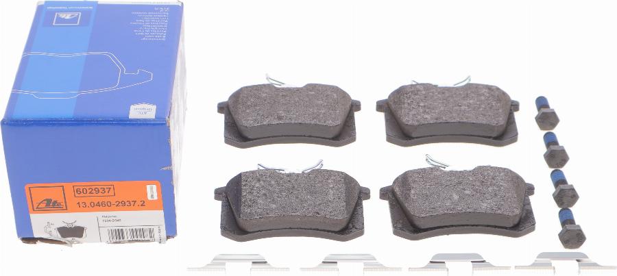 ATE 13.0460-2937.2 - Brake Pad Set, disc brake www.autospares.lv