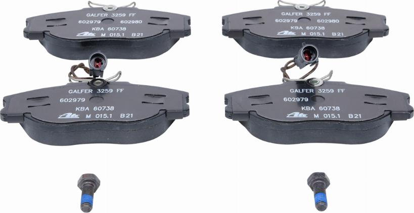 ATE 13.0460-2979.2 - Brake Pad Set, disc brake www.autospares.lv