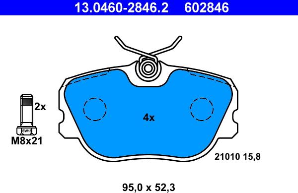 ATE 13.0460-2846.2 - Bremžu uzliku kompl., Disku bremzes www.autospares.lv