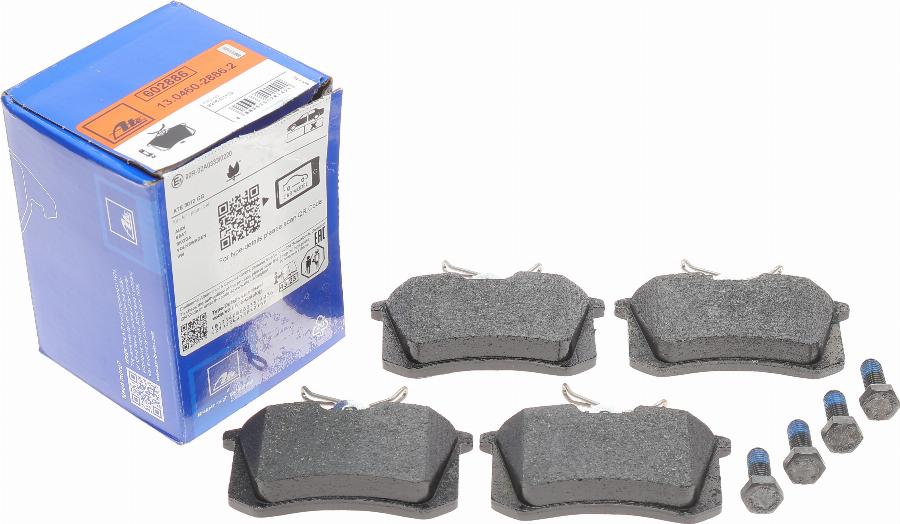 ATE 13.0460-2886.2 - Brake Pad Set, disc brake www.autospares.lv