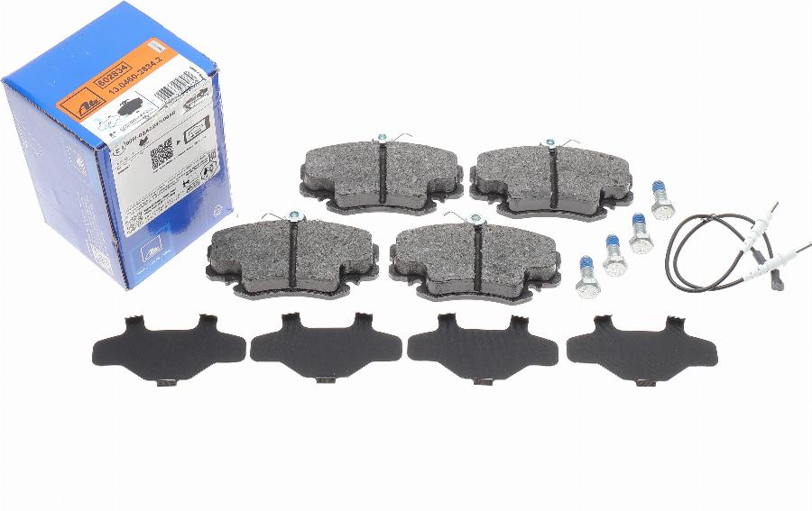 ATE 13.0460-2834.2 - Brake Pad Set, disc brake www.autospares.lv