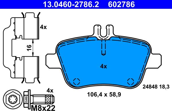 ATE 13.0460-2786.2 - Bremžu uzliku kompl., Disku bremzes www.autospares.lv