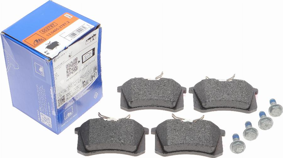 ATE 13.0460-2787.2 - Brake Pad Set, disc brake www.autospares.lv