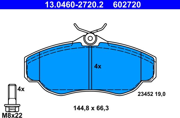 ATE 13.0460-2720.2 - Bremžu uzliku kompl., Disku bremzes www.autospares.lv