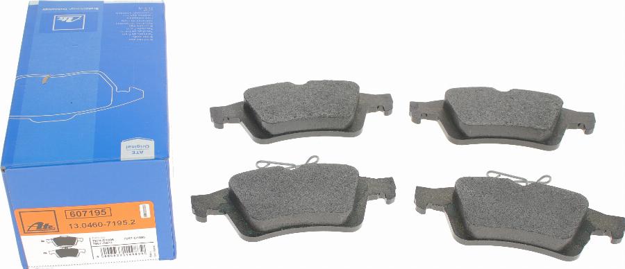 ATE 13.0460-7195.2 - Brake Pad Set, disc brake www.autospares.lv