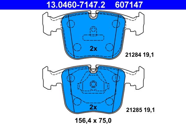 ATE 13.0460-7147.2 - Bremžu uzliku kompl., Disku bremzes www.autospares.lv