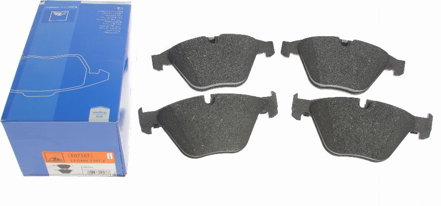 ATE 13.0460-7167.2 - Brake Pad Set, disc brake www.autospares.lv