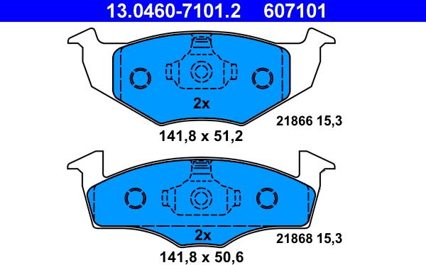 ATE 13.0460-7101.2 - Bremžu uzliku kompl., Disku bremzes www.autospares.lv