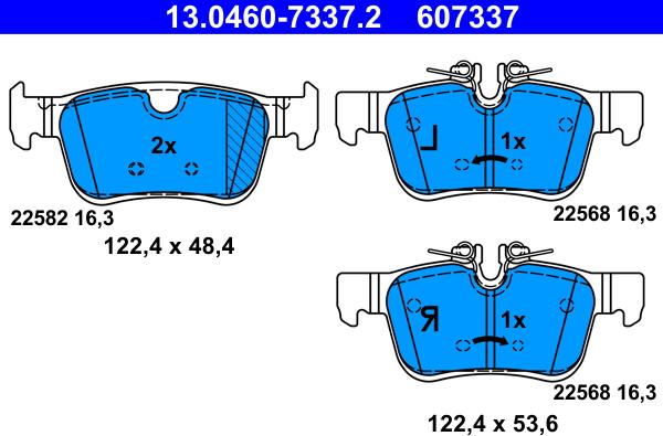 ATE 13.0460-7337.2 - Bremžu uzliku kompl., Disku bremzes www.autospares.lv