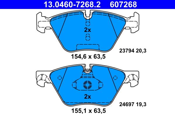 ATE 13.0460-7268.2 - Bremžu uzliku kompl., Disku bremzes www.autospares.lv