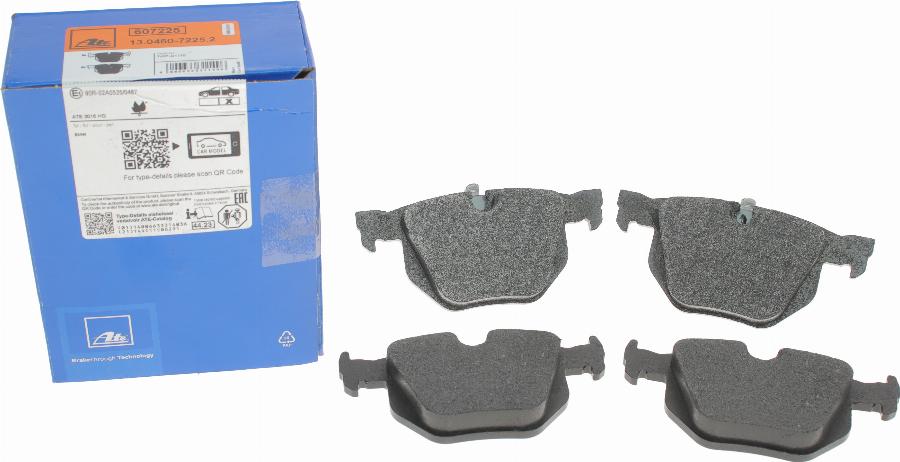 ATE 13.0460-7225.2 - Brake Pad Set, disc brake www.autospares.lv