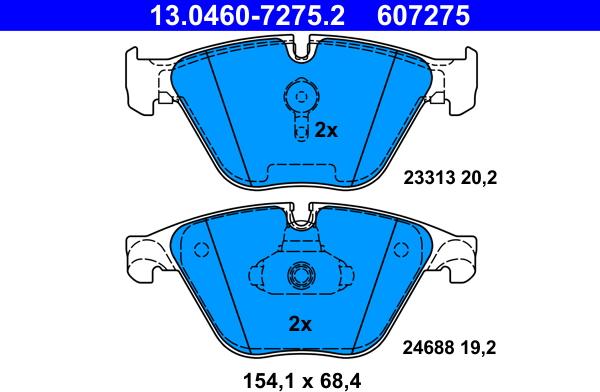 ATE 13.0460-7275.2 - Bremžu uzliku kompl., Disku bremzes www.autospares.lv