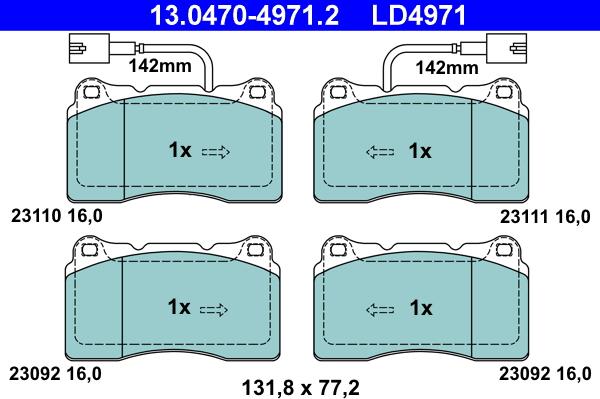 ATE 13.0470-4971.2 - Bremžu uzliku kompl., Disku bremzes www.autospares.lv