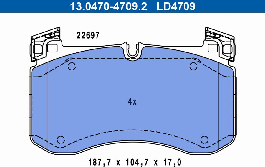 ATE 13.0470-4709.2 - Bremžu uzliku kompl., Disku bremzes www.autospares.lv