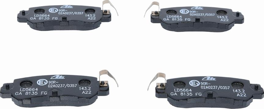 ATE 13.0470-5664.2 - Brake Pad Set, disc brake www.autospares.lv