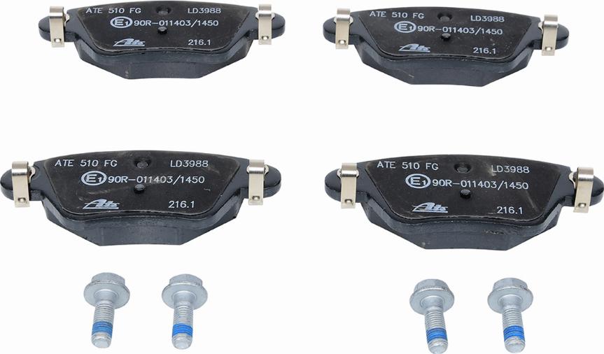 ATE 13.0470-3988.2 - Brake Pad Set, disc brake www.autospares.lv