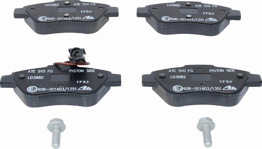 ATE 13.0470-3982.2 - Brake Pad Set, disc brake www.autospares.lv