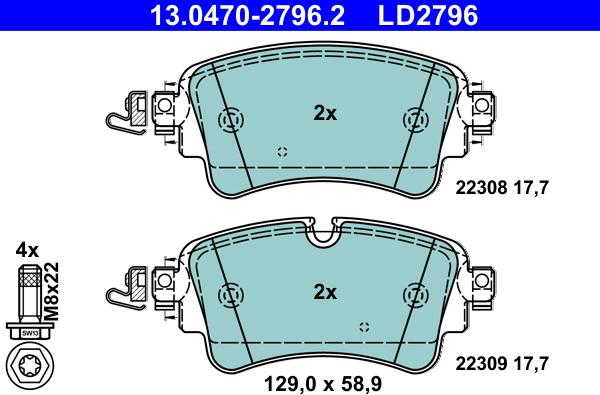 ATE 13.0470-2796.2 - Bremžu uzliku kompl., Disku bremzes www.autospares.lv