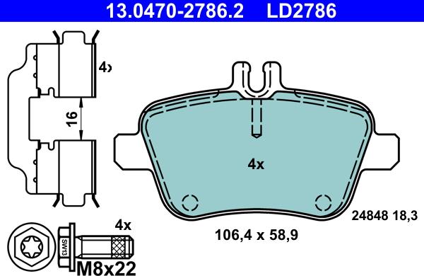 ATE 13.0470-2786.2 - Bremžu uzliku kompl., Disku bremzes www.autospares.lv