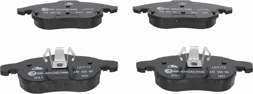 ATE 13.0470-7172.2 - Brake Pad Set, disc brake www.autospares.lv