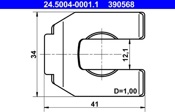 ATE 24.5004-0001.1 - Kronšteins, Bremžu šļauka www.autospares.lv