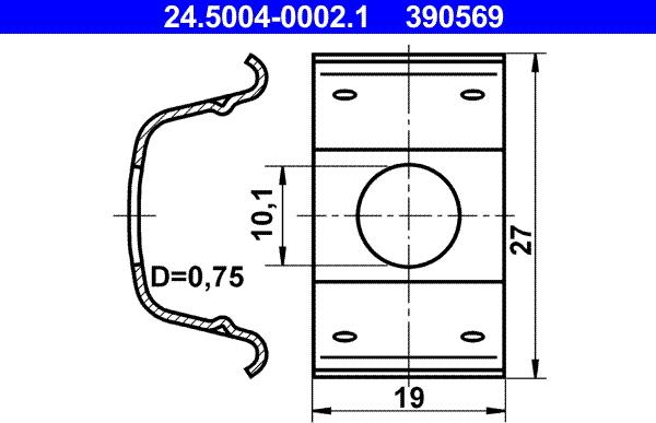 ATE 24.5004-0002.1 - Kronšteins, Bremžu šļauka www.autospares.lv