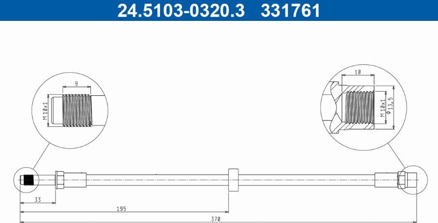 ATE 24.5103-0320.3 - Bremžu šļūtene www.autospares.lv